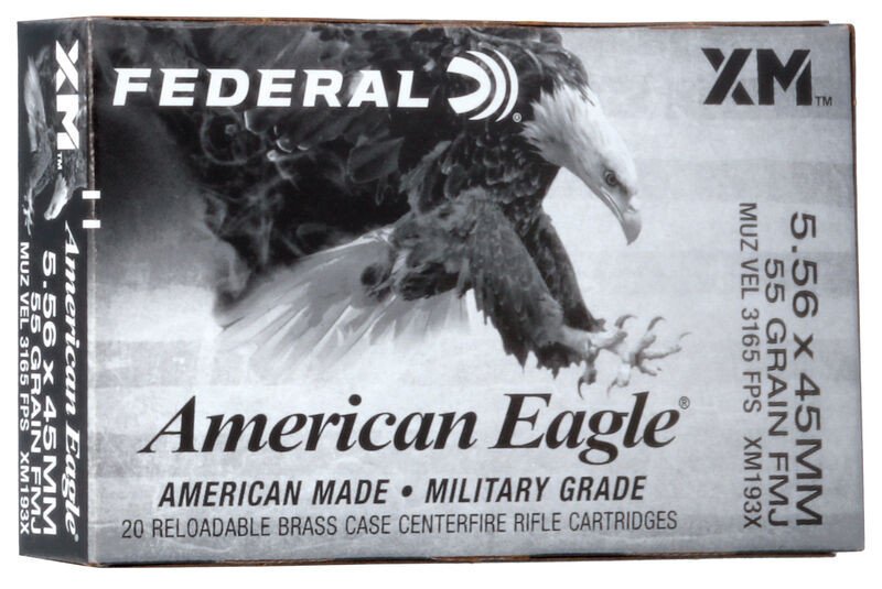 American Eagle XM | 5.56 Nato | XM193 | 55gr | FMJ American Eagle XM | 5.56 Nato | XM193 | 55gr | FMJ