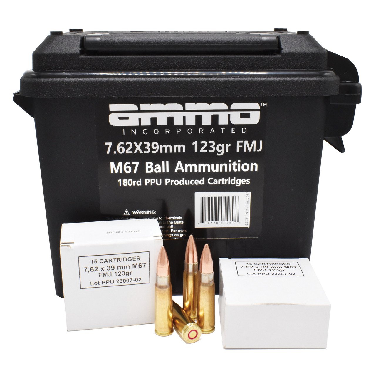 M67 | 7.62x39mm | 123gr | FMJ | 180rd Can M67 | 7.62x39mm | 123gr | FMJ | 180rd Can