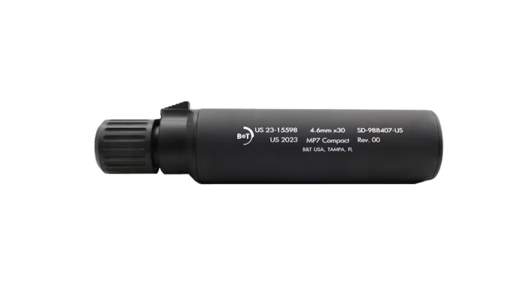 B&T 4.6mm QD Compact Suppressor for H&K MP7 B&T 4.6mm QD Compact Suppressor for H&K MP7